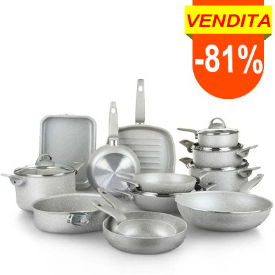 Batteria pentole 18 pezzi